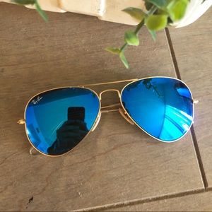 Blue aviator RayBans